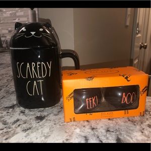 Rae Dunn - Halloween Bundle - Scaredy Cat Mug & Salt and Pepper Shakers
